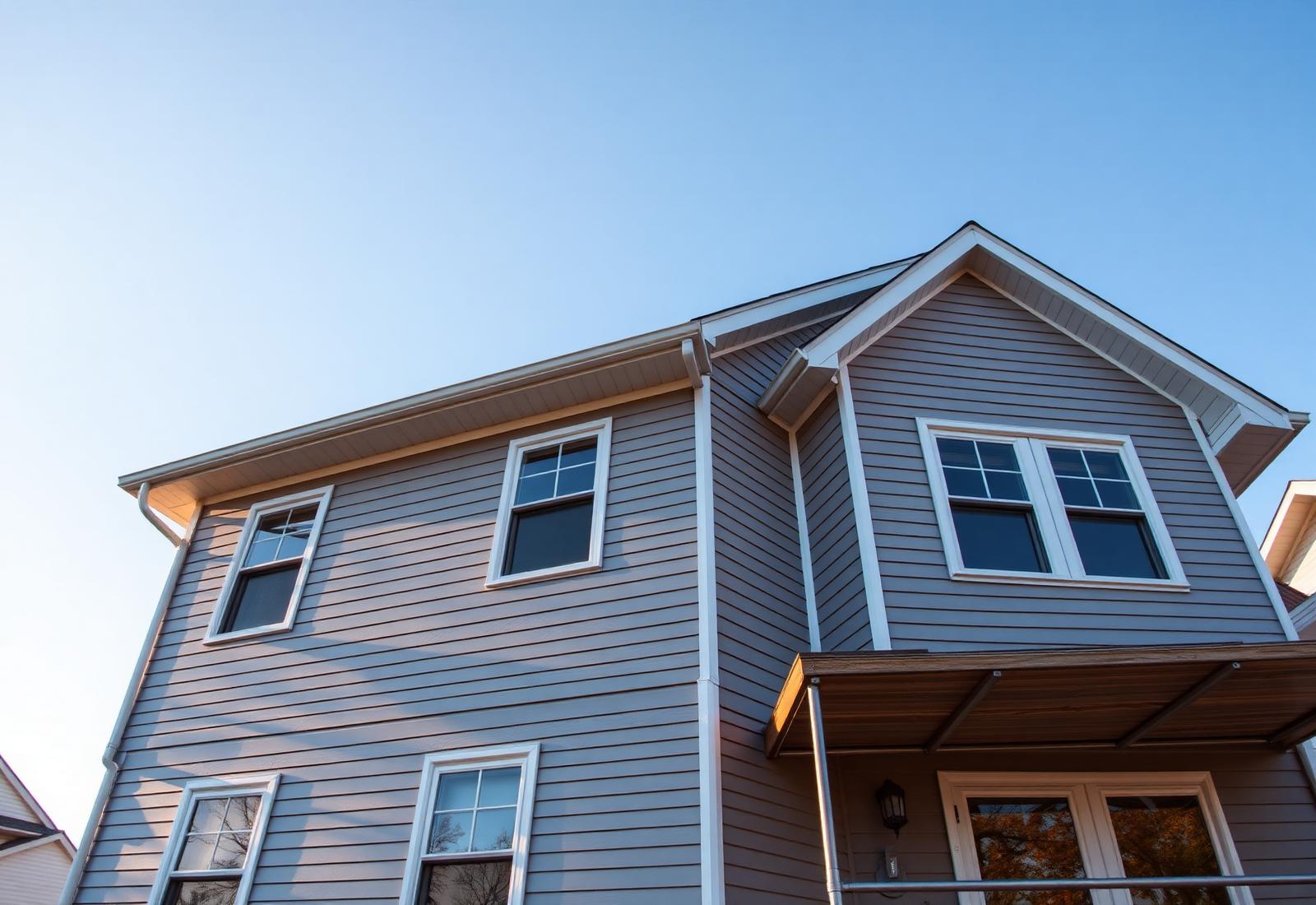 Newly installed residential siding